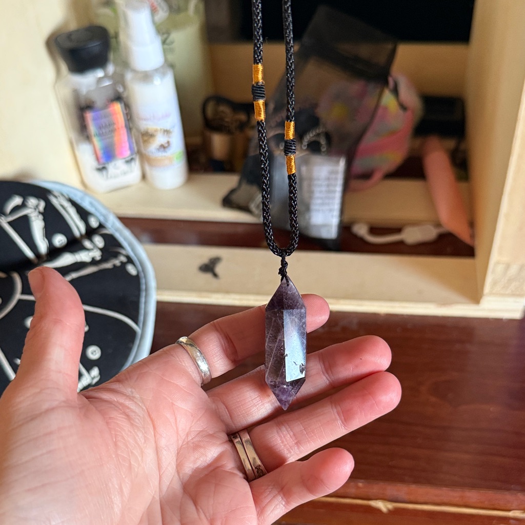 Amethyst Crystal Pendant Necklace
